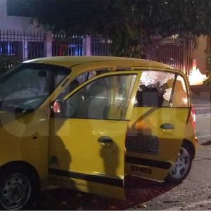 El taxi atacado a bala