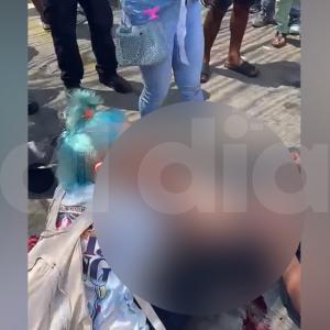 El sujeto quedó tendido en el suelo, herido por el impacto de las balas. 