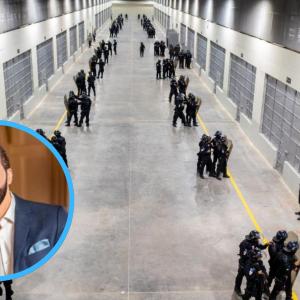 Imagen de la cárcel para 40.000 pandilleros / Nayib Bukele. 