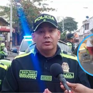 Giovanny Barrero, comandante operativo de la Policía Metropolitana de Barranquilla. 