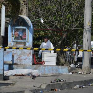 Aspecto de la escena del crimen