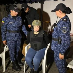 Aida Merlano en su tralado a la cárcel El Buen Pastor. 