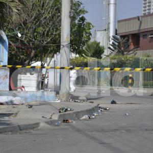 Aspecto de la escena del crimen en la mañana de este lunes. 