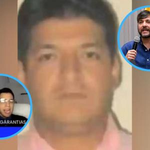 Omar Ladino, presunto cabecilla de 'los Costeños' (mitad), Juez José Sastoque (izquierda), Alcalde Pumarejo (derecha). 