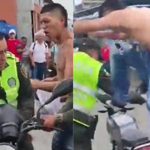 El joven finalmente fue controlado con la ayuda de otros dos agentes.