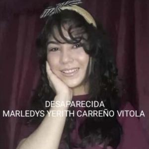 La menor desaparecida es identificada como Marledys Carreño. 