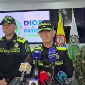 Coronel Jorge Urquijo, comandante de la Mebar, en rueda de prensa