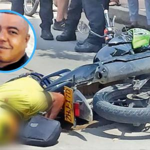 El hombre quedó tendido en mitad de la vía. 
