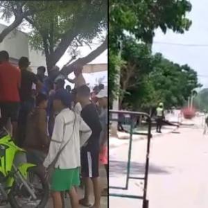 Así se vio el disturbio policial