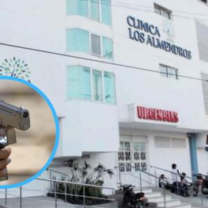 Clínica Los Almendros, donde permanece el herido / Imagen de referencia arma.