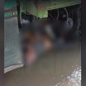 El cuerpo sin vida con su imagen censurada para proteger de sensibilidades