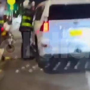 La camioneta involucrada en el siniestro. 