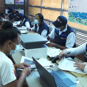 Aspecto de la atención en un punto del Sisbén