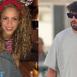 A la izquierda Shakira junto a su hermano, Tonino Mebarak; y a la derecha Gerard Piqué en su arribo a Miami para visitar a sus hijos. 