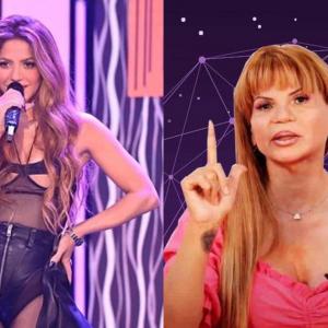 A la izquierda la cantante barranquillera Shakira y a la derecha Mhoni Vidente