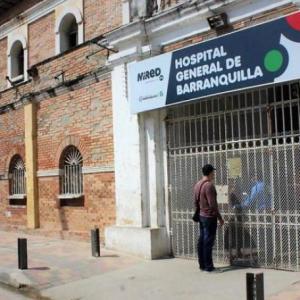 Fachada del Hospital de Barranquila, lugar a donde fue conducido el sujeto