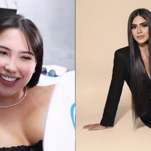 Aida Victoria Merlano a la izquierda y Valeria Giraldo a la derecha