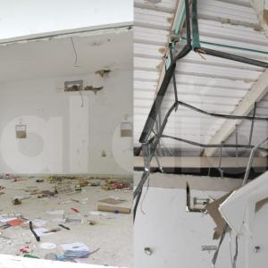 Así quedaron las instalaciones del CDI.