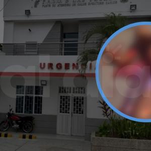 El sujeto, víctima de los hechos, y el centro asistencial al que fue conducido.