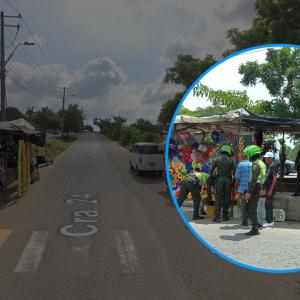 Escena del crimen cometido en horas de la mañana de este martes