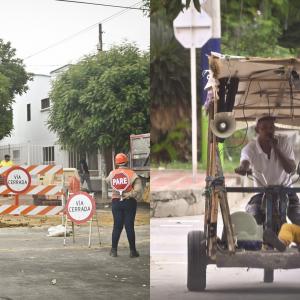 Obra en construcción y un vendedor ambulante; dos situaciones que afectan la tranquilidad