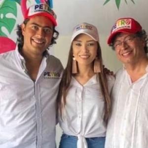 Nicolás Petro, Day Vásquez y el presidente Gustavo Petro