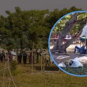 Aspecto de la escena en la que fue descubierto el cuerpo