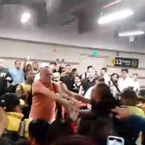 aspecto del enfrentamiento presentado en la madrugada de este martes