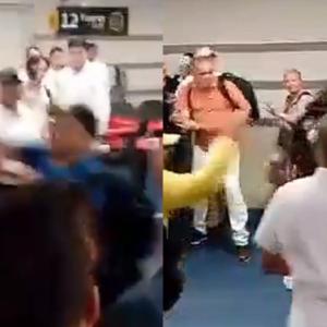 aspecto del enfrentamiento presentado en la madrugada de este martes