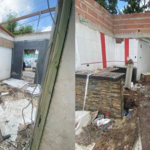 Así quedó la vivienda del barrio Carrizal 