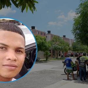 Imagen de referencia del barrio y el rostro del joven asesinado en las últimas horas