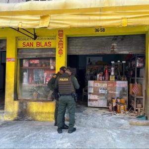 Fachada del punto comercial en el que tuvo lugar el siniestro