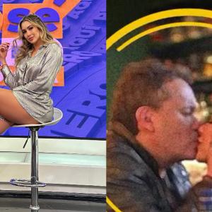 Nanis Ochoa en el set y en la foto expuesta por el Canal Uno