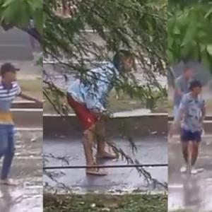 Algunos de los jóvenes que participaron en el evento peñonístico que tuvo lugar en la tarde de este viernes