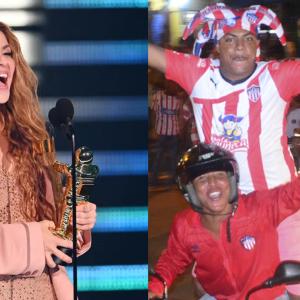 Shakira y los 'vales' de la moto que celebraron la estrella falsa del equipo barranquillero