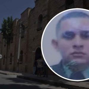 Imagen del patrullero en vida e imagen de referencia del Hospital Barranquilla, al que fue conducido el sujeto