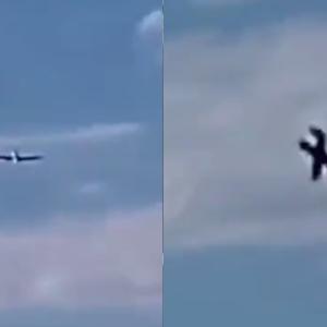 El avión cuando iba subiendo y de caída