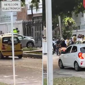 Momentos en los que se registró el ataque a bala