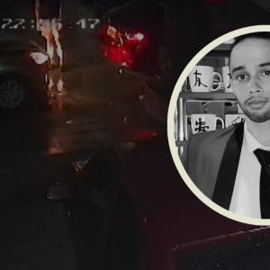 El joven víctima de los hechos y un aspecto general de la escena