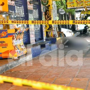 La escena del crimen capturada en horas de la mañana de este jueves