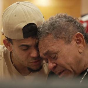 Luis Díaz al lado de su padre, 'Mane' Díaz