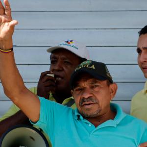 Mane Díaz en el momento de su liberación.