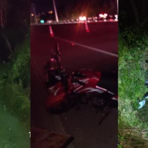 varios motorizados resultaron heridos luego de ser embestidos por un automotor