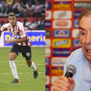 Víctor Cantillo a la izquierda y Fuad Char, máximo accionista de Junior, a la derecha