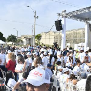 Decenas de personas se dan cita en el barrio Rebolo