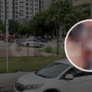 Lugar de los hechos y el cuerpo herido a bala, censurado para proteger de sensibilidades