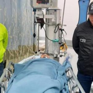 El sujeto capturado una vez internado en centro médico tras el ataque a bala