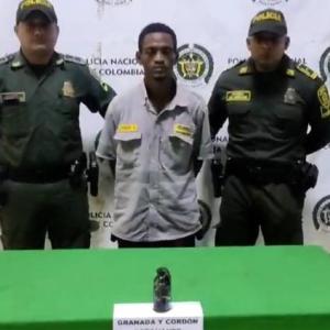 Persona capturada por portar una granada en Barranquillita.