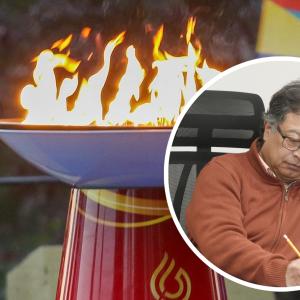 Antorcha Olímpica y Gustavo Petro, actual presidente