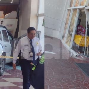 Momento del impacto y cómo quedó una de las ventanas